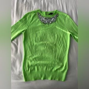 Ted baker, embellished lime, green sweater